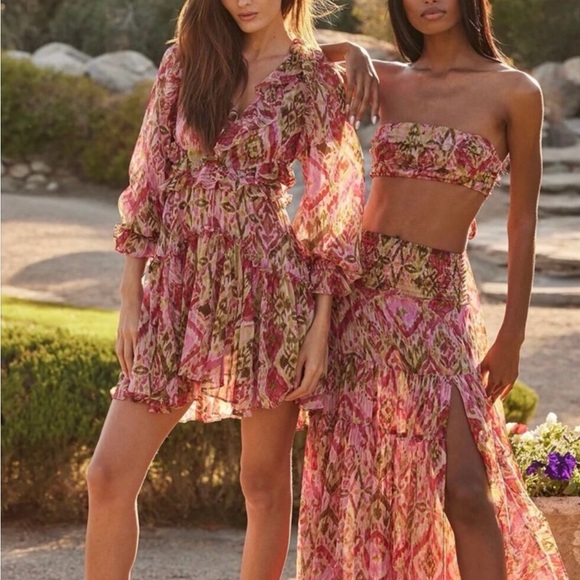 NWT MISA Los Angeles Amanya Dress in Summer Ikat Size XS